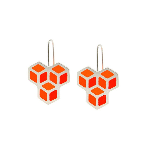 Cube trois hook earrings 1
