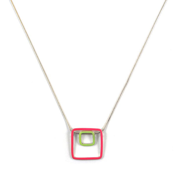 Carré interchangeable pendants - small + large - on an 18'' snake chain