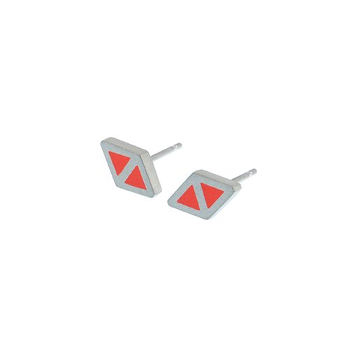 Triangle deux stud earrings