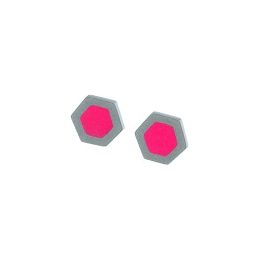 Hex stud earrings