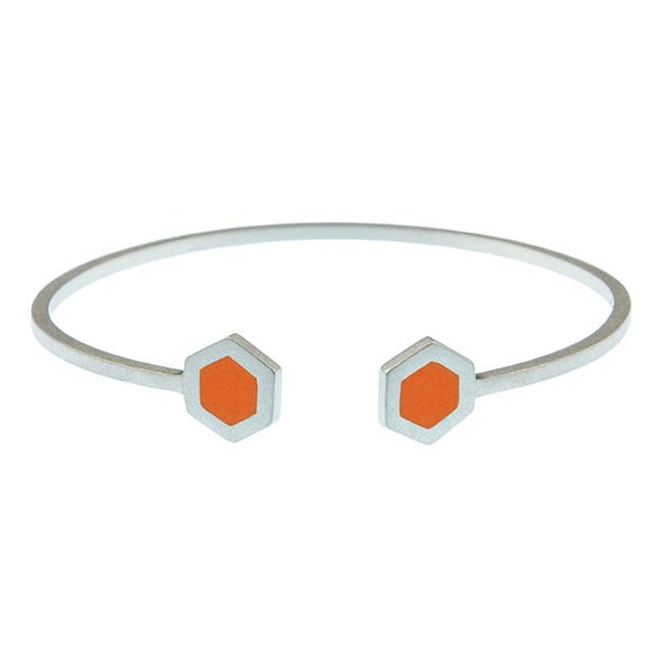 Hex open adjustable bangle