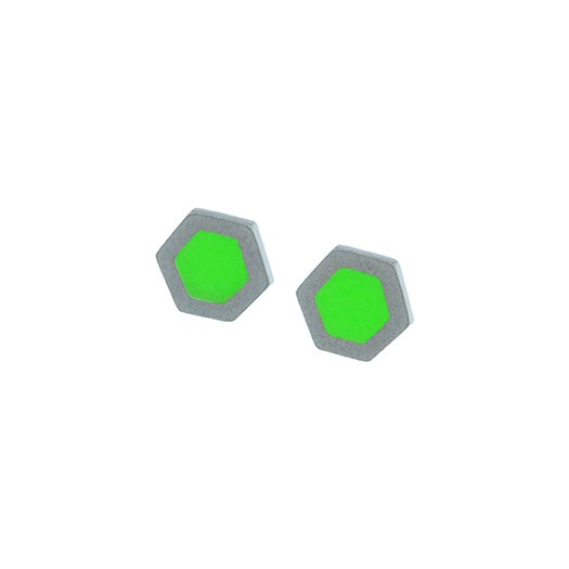 Hex stud earrings