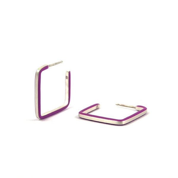 Créole carré hoop earring - small