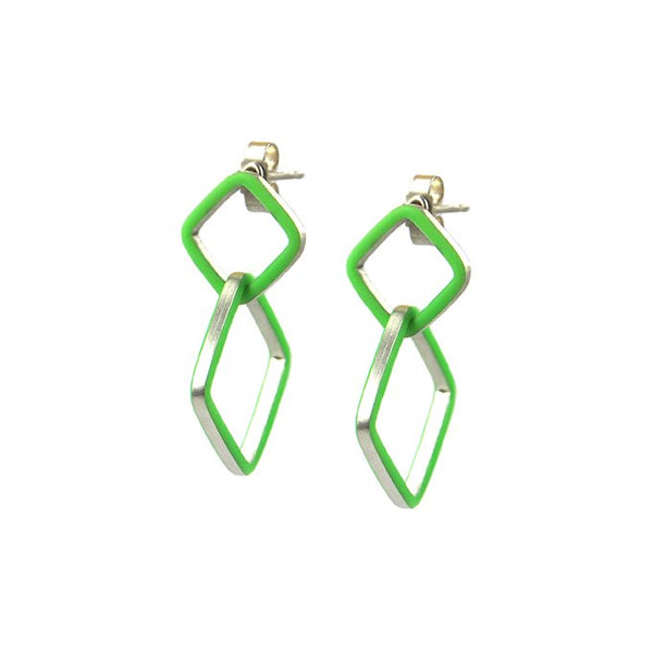 Losange deux earrings - small-medium