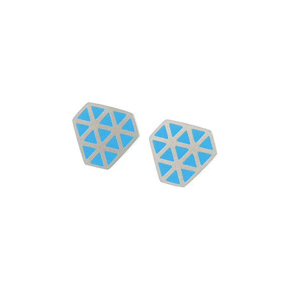 Iso tronqué triangle stud earrings