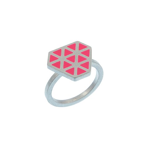 Iso tronqué triangle ring - small