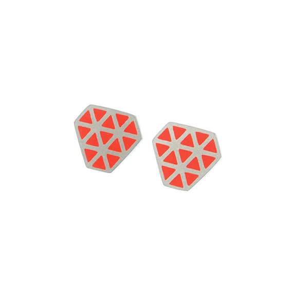 Iso tronqué triangle stud earrings