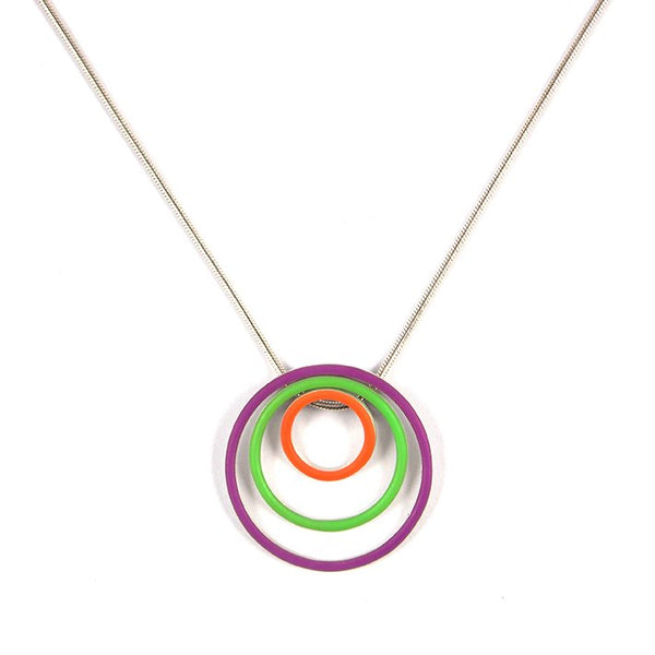 Cercle interchangeable pendants - small +medium+large - on a 18'' snake chain