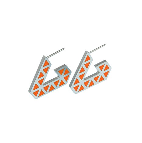 Iso tronqué triangle hoop earrings - small