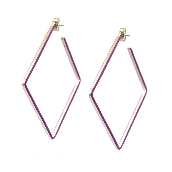 Créole losange hoop earrings - medium