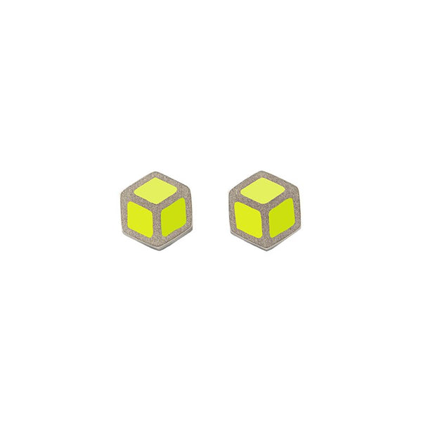 Cube stud earrings