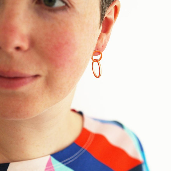 Cercle deux earrings - small-medium