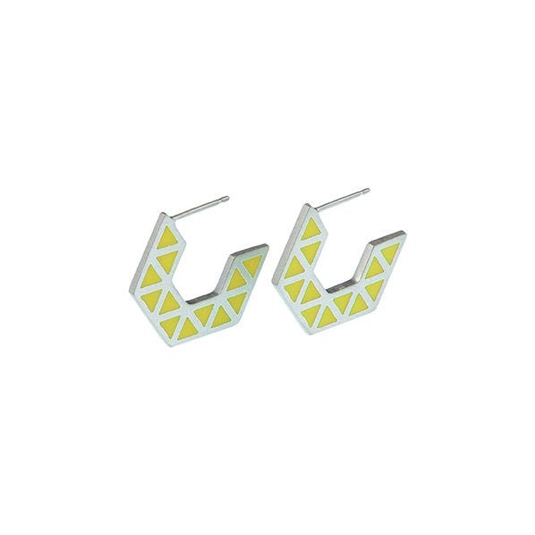 Iso hex hoop earrings - small