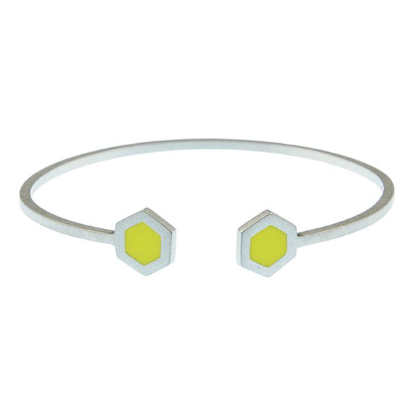 Hex open adjustable bangle