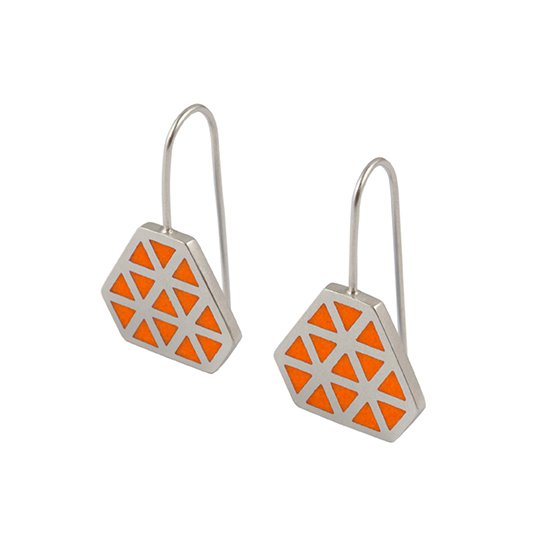 Iso tronqué triangle hook earrings 1 -small