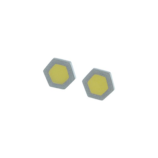 Hex stud earrings