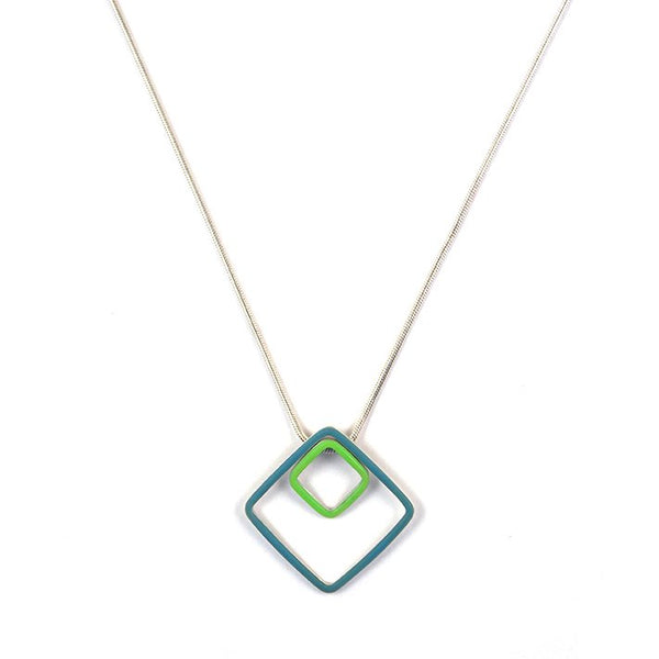 Losange interchangeable pendants - small + large - on a n 18'' chain