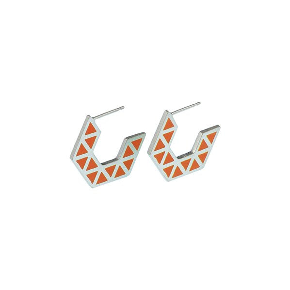 Iso hex hoop earrings - small