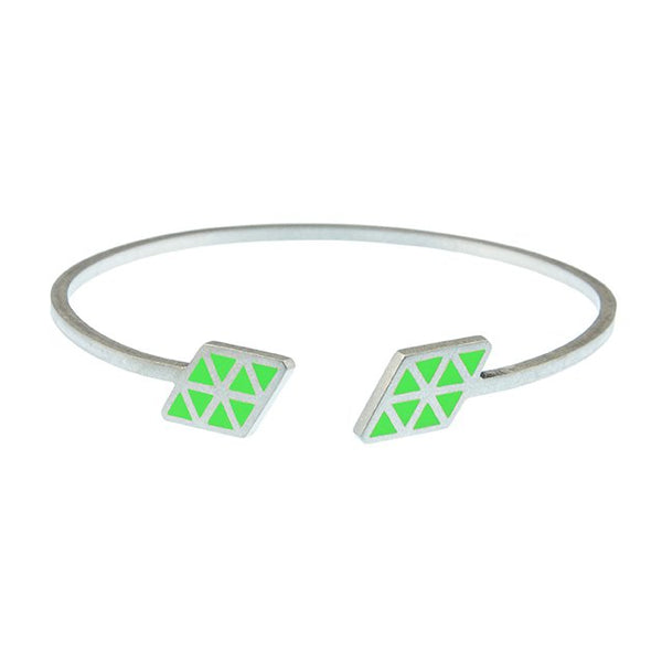Iso rhombe open adjustable bangle