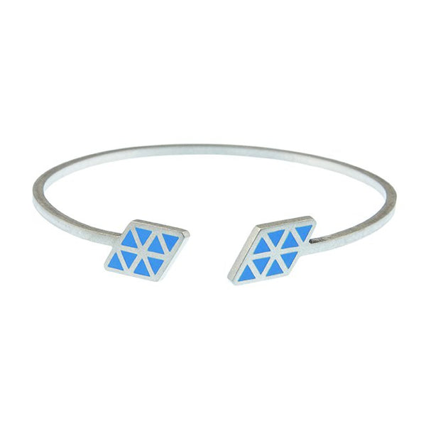 Iso rhombe open adjustable bangle