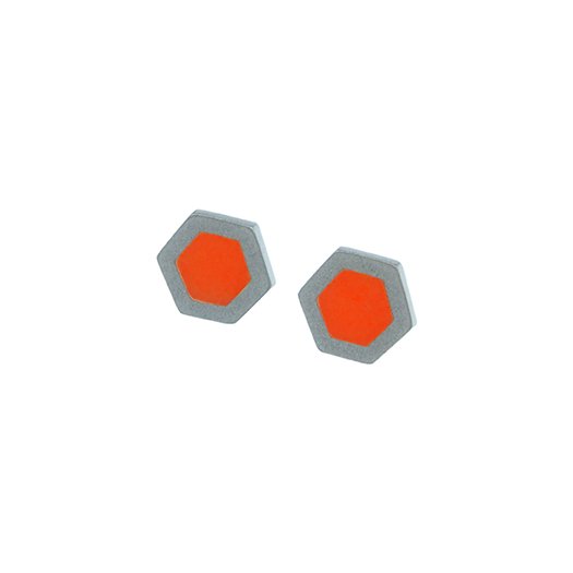 Hex stud earrings
