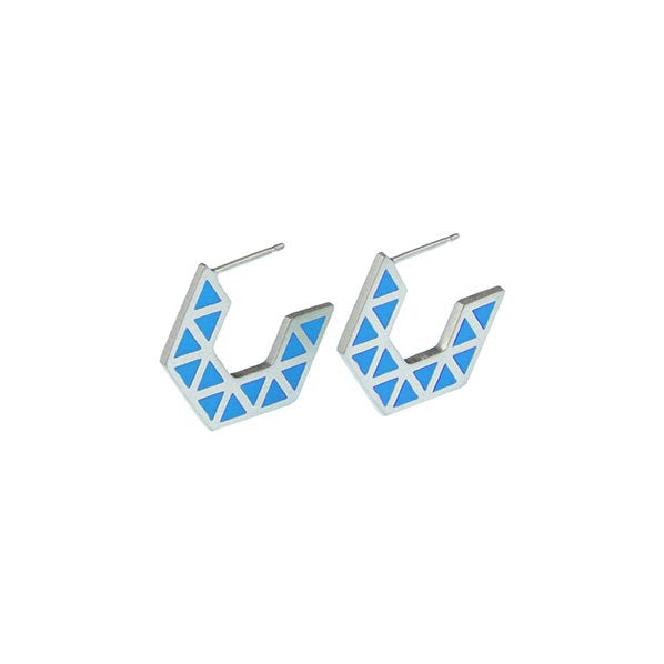 Iso hex hoop earrings - small