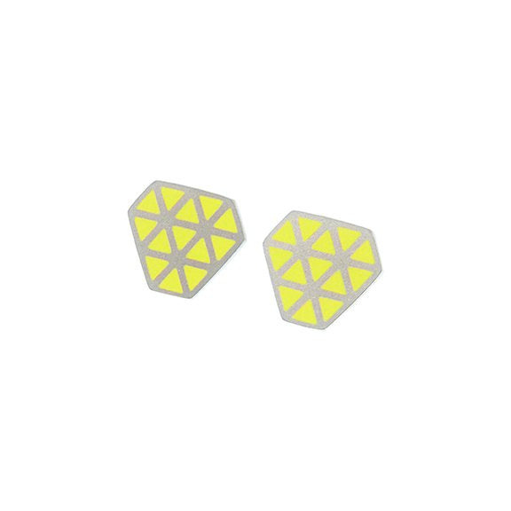 Iso tronqué triangle stud earrings