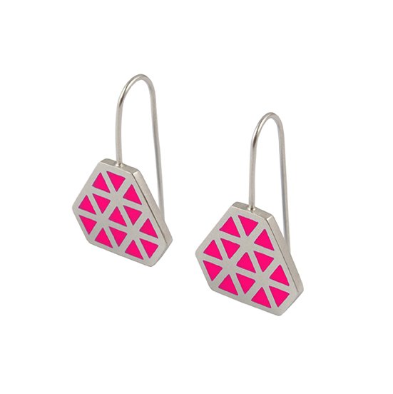 Iso tronqué triangle hook earrings 1 -small