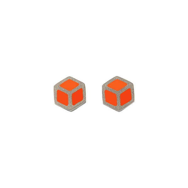Cube stud earrings