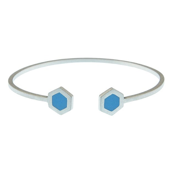 Hex open adjustable bangle