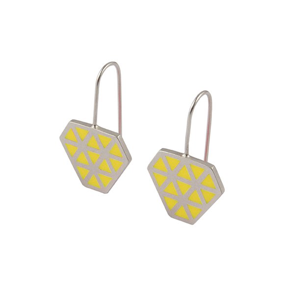 Iso tronqué triangle hook earrings 2 -small