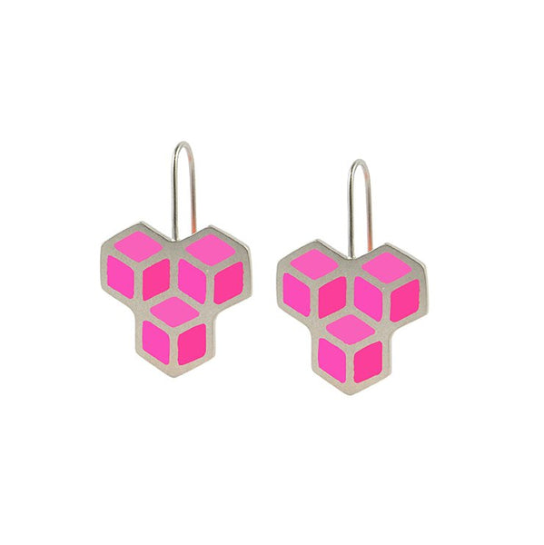 Cube trois hook earrings 1
