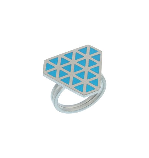 Iso tronqué triangle adjustable ring
