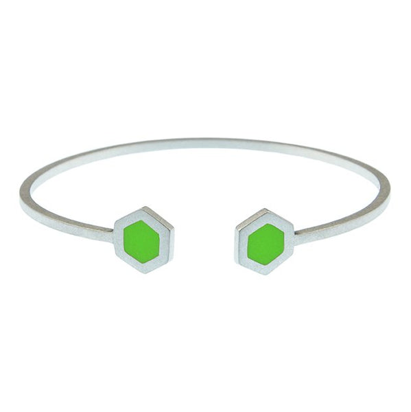 Hex open adjustable bangle