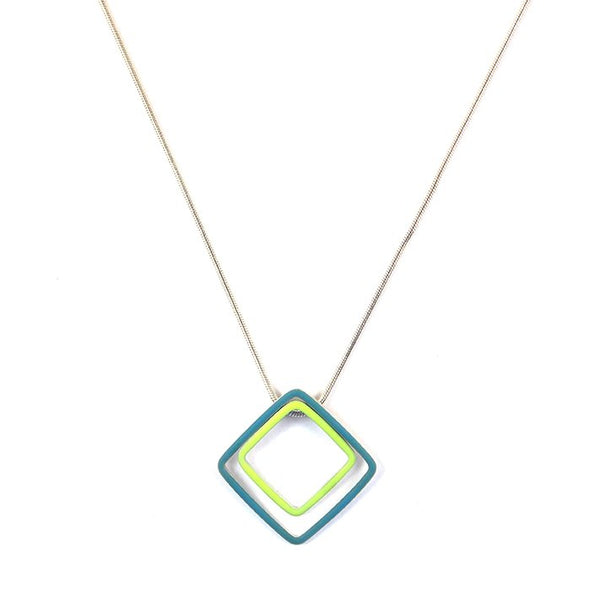 Losange interchangeable pendants - medium + large - on an 18'' snake chain