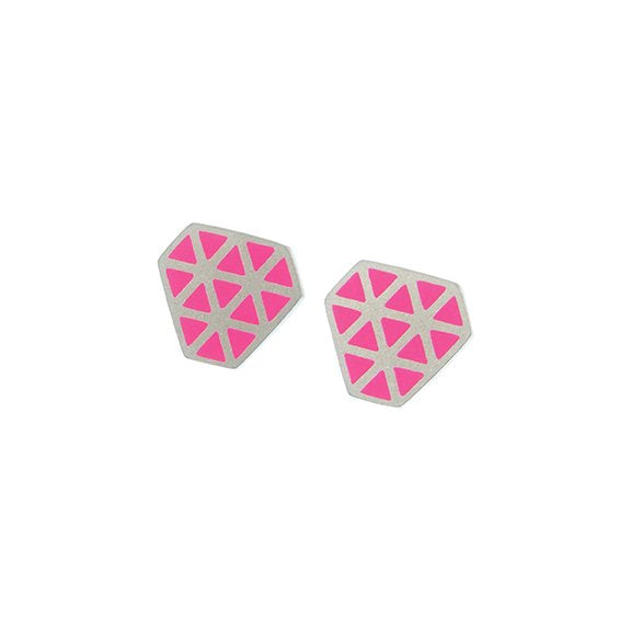 Iso tronqué triangle stud earrings