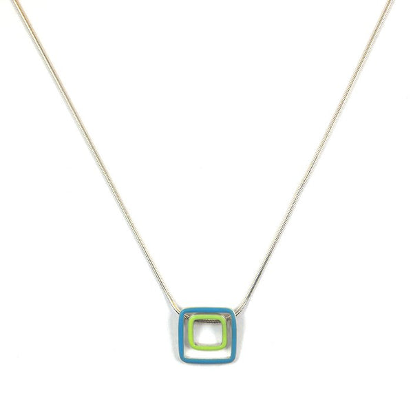 Carré interchangeable pendants - small + medium - on an 18'' snake chain