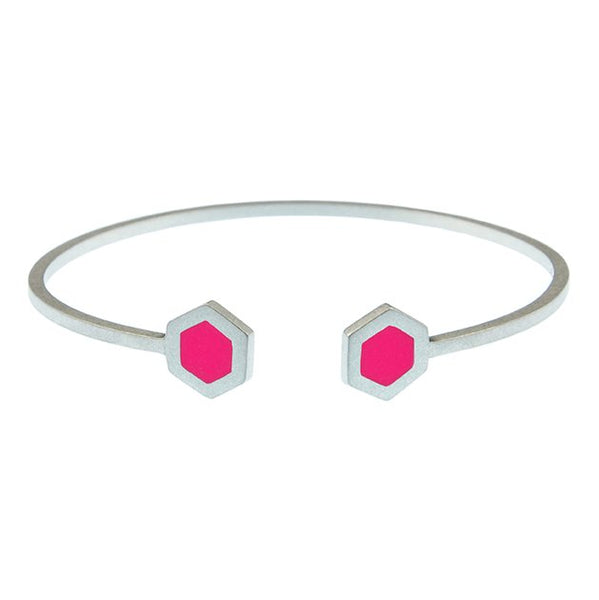 Hex open adjustable bangle