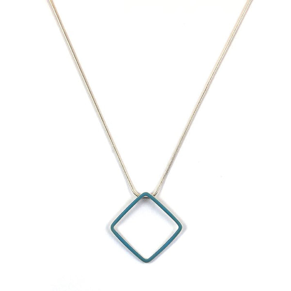 Losange interchangeable pendants - small + large - on a n 18'' chain