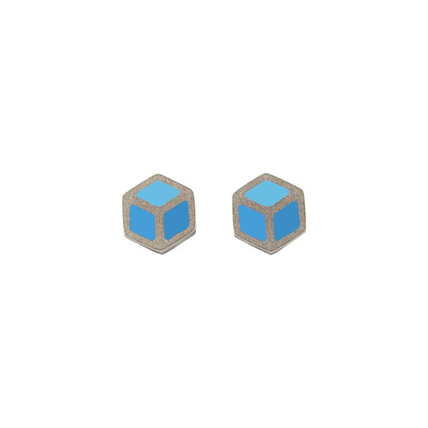 Cube stud earrings