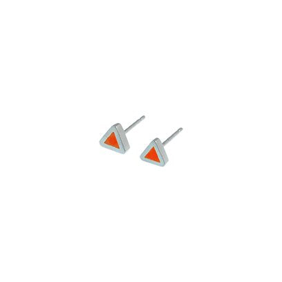 Tronqué triangle tiny stud earrings