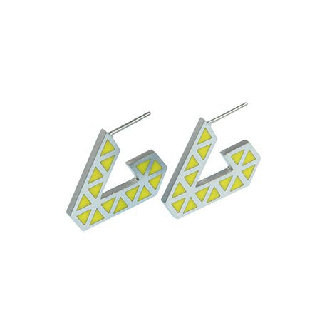Iso tronqué triangle hoop earrings - small
