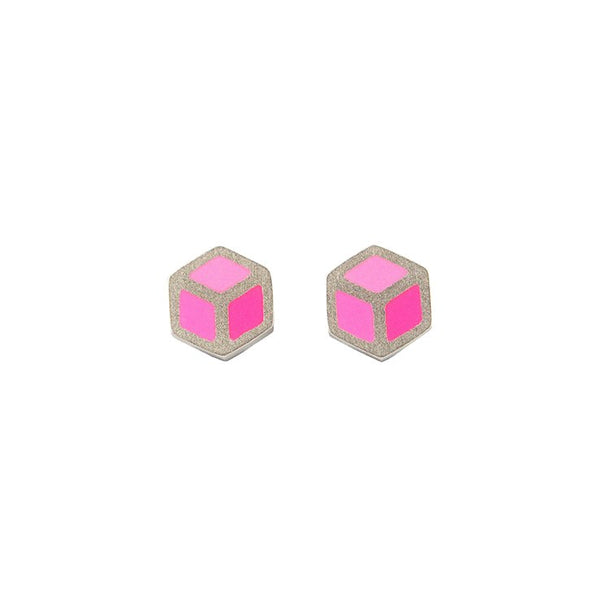 Cube stud earrings