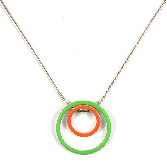 Cercle interchangeable pendants - small+medium - on a 18'' snake chain