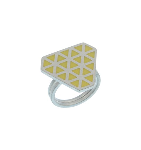 Iso tronqué triangle adjustable ring