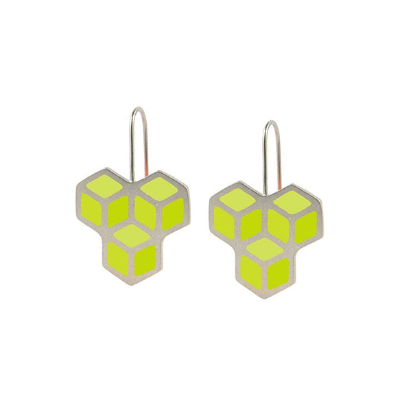 Cube trois hook earrings 1
