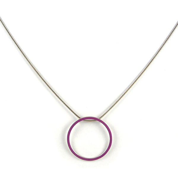 Cercle interchangeable pendants - medium + large - on a 18'' snake chain