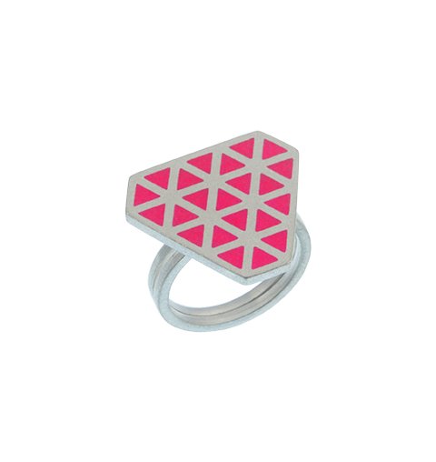 Iso tronqué triangle adjustable ring