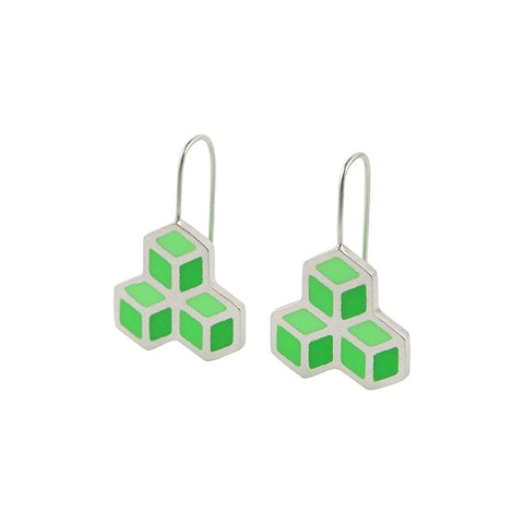 Cube trois hook earrings 2