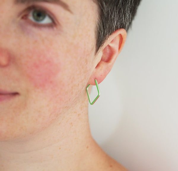 Créole losange hoop earrings - small